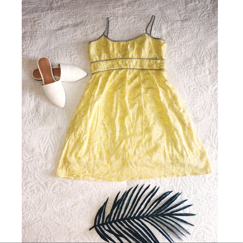 Zara Basic yellow sun dress